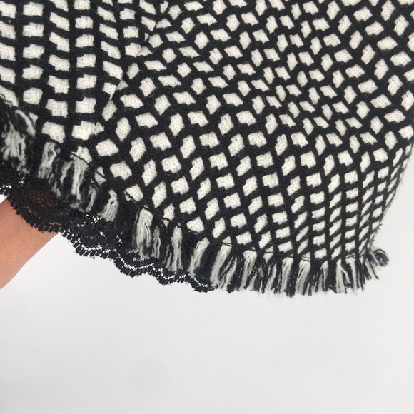 WHBM Woven Skirt with Fringe and Lace - Picture 3 of 8